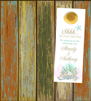 Sku387 Gold Sea Coral Do Not Disturb Sign Destination Wedding