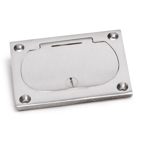 Receptacle Cover with Hinged Lid for 1100 Series Floor Boxes - Aluminum