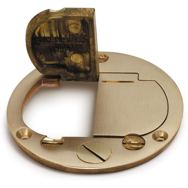 Dual Hinged Cover For 612 Rss Floor Box Brass