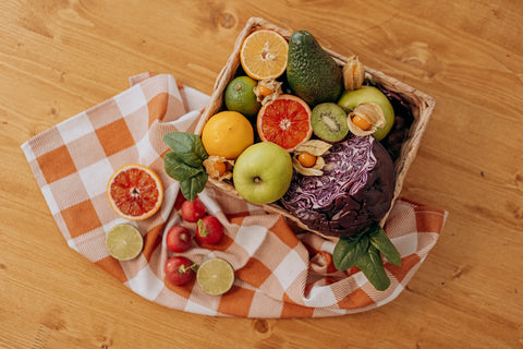 fresh produce on a table