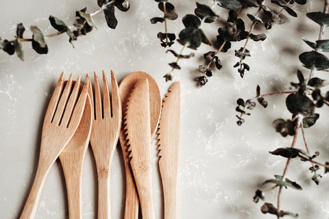 Wooden utensils used for sustainability in renovation