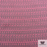 Printed Silk Chiffon - Black/Pink