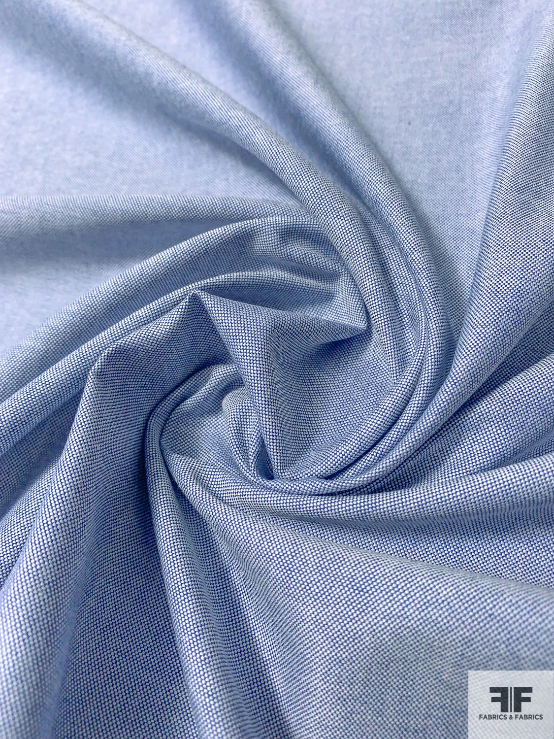 Basic Cotton Chambray - Royal/White | FABRICS & FABRICS – Fabrics & Fabrics