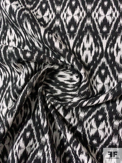 Ethnic Ikat Brocade - Black / White