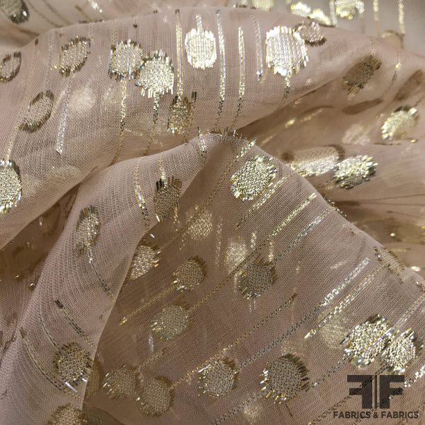 metallic chiffon fabric