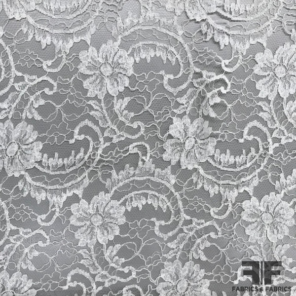 French Floral/Swirl Chantilly Lace - Ivory – Fabrics & Fabrics