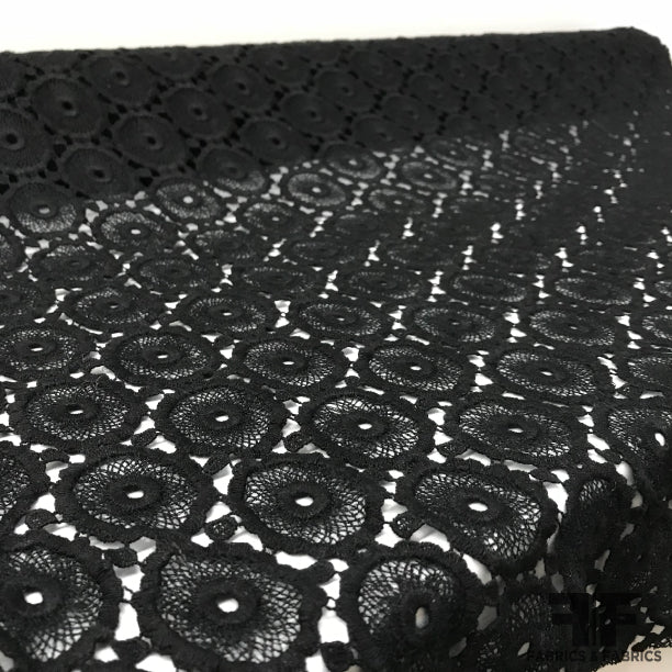 Geometric Guipure Lace - Black – Fabrics & Fabrics