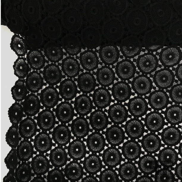 Geometric Guipure Lace - Black – Fabrics & Fabrics