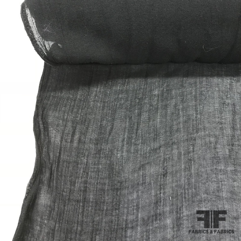 Linen Gauze - Black – Fabrics & Fabrics