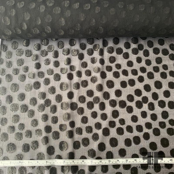 Metallic Polka Dot Chiffon - Black | FABRICS & FABRICS – Fabrics & Fabrics