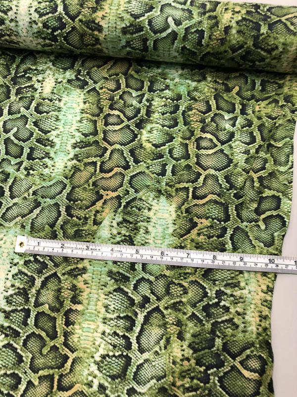 Reptile Printed Cotton Voile - Green / Black | FABRICS & FABRICS ...