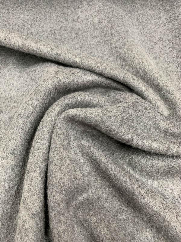 Short-Mohair Boucle Wool Coating - Grey | FABRICS & FABRICS – Fabrics ...