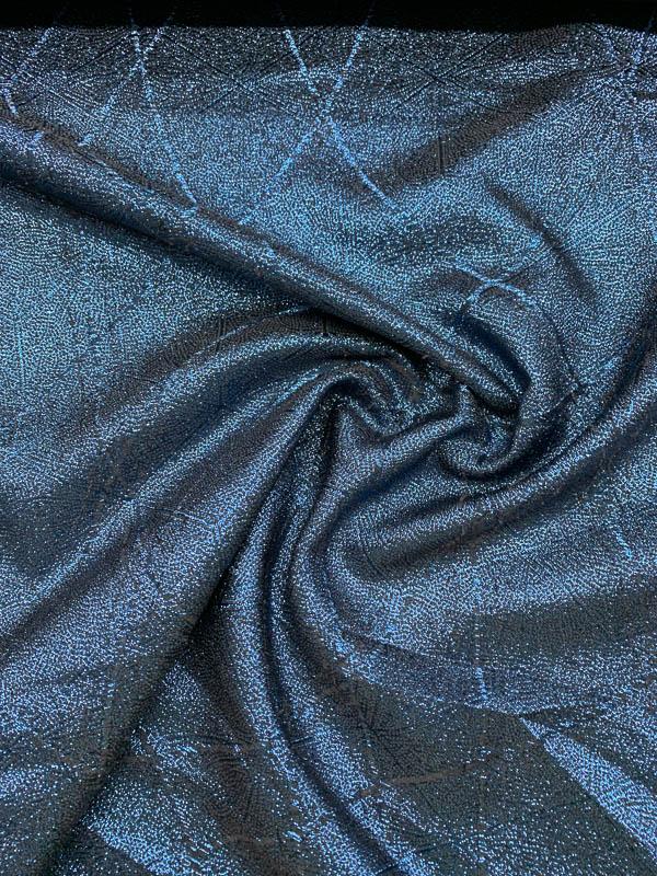 Italian Metallic Art Deco Brocade - Metallic Blue | FABRICS & FABRICS ...