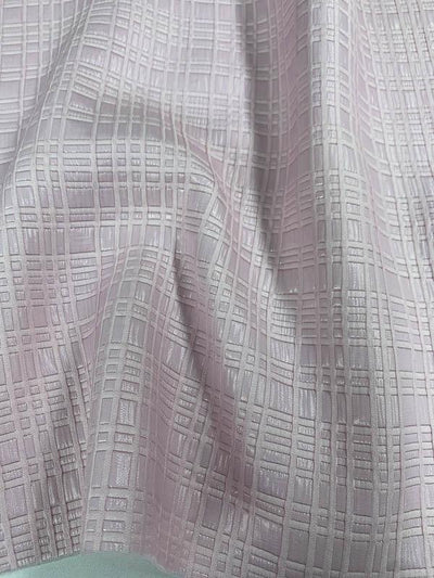 Plaid-Like Shimmery Brocade - Light Pink