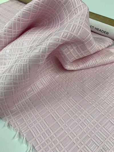 Plaid-Like Shimmery Brocade - Light Pink