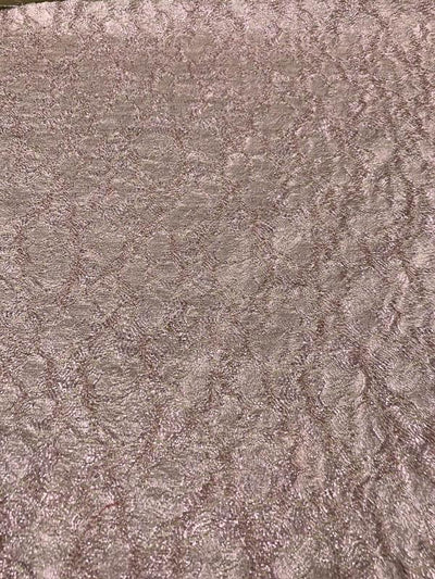 Wavy Textured Brocade - Dusty Metallic Pink