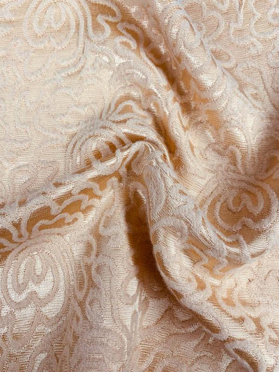 Floral Maze Chenille-Like Brocade - Dark Peach