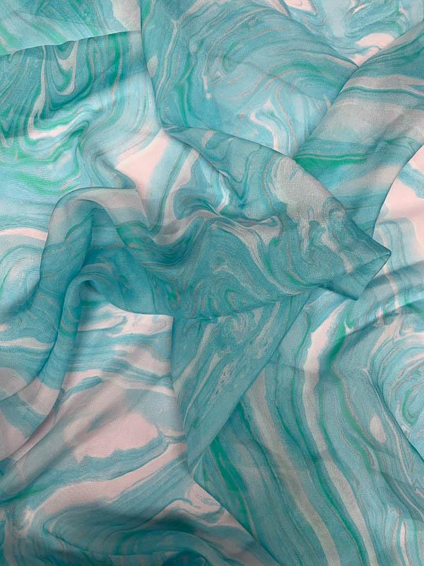 printed silk chiffon fabric by the yard