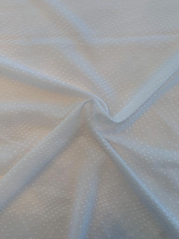 Swiss Dot Cotton Voile - White | FABRICS & FABRICS – Fabrics & Fabrics