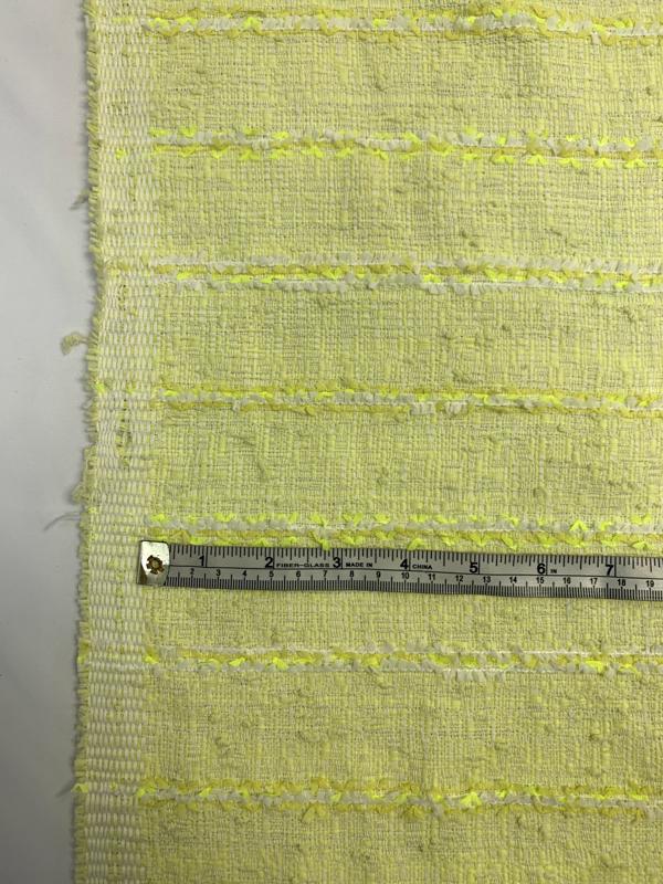 French Malhia Kent Striped Tweed Suiting - Yellow/Neon Yellow/White ...