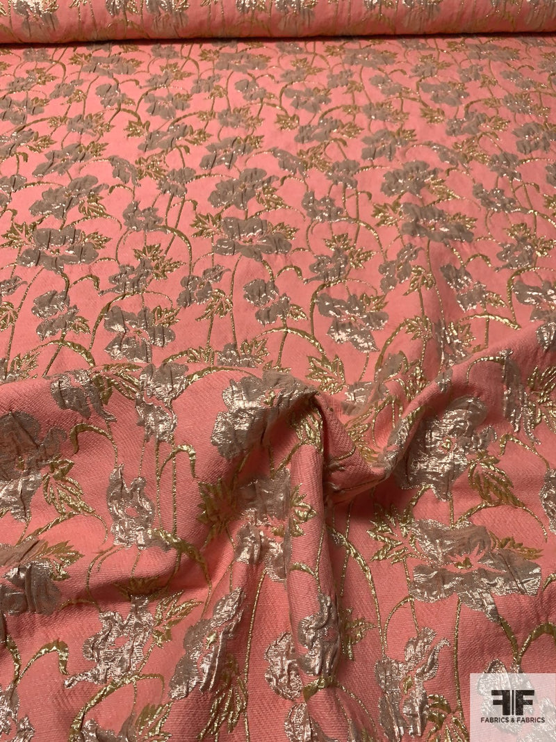 metallic textured brocade fabric