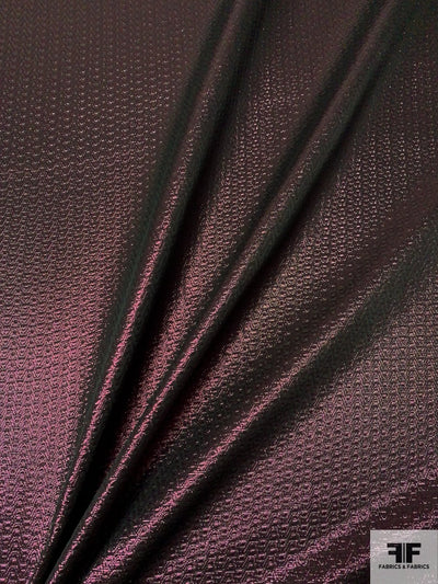 Chevron Brocade-Like Lamé - Metallic Plum