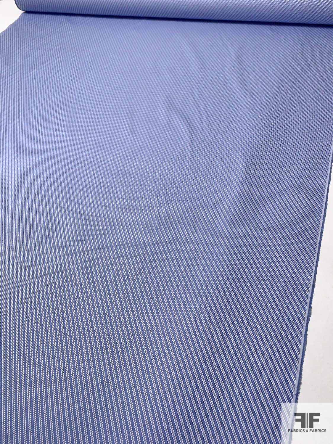 Made in Japan Finely Woven Diagonal Striped Cotton Shirting ...