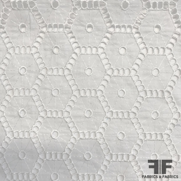 white eyelet fabric