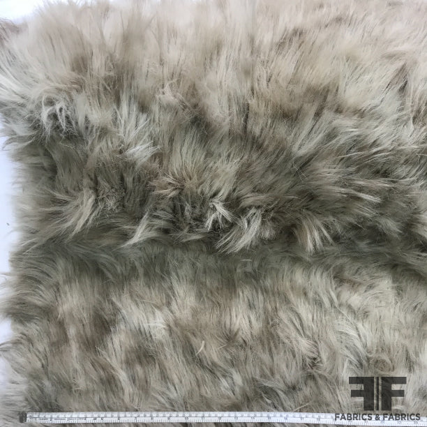 Beige Long Pile Faux Fur - Fabrics & Fabrics