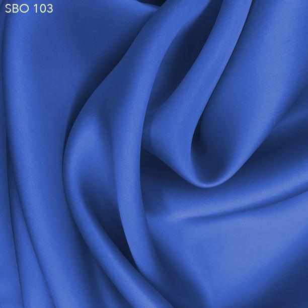 Azure Blue Satin Faced Organza - Fabrics & Fabrics