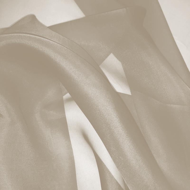 Beige Silk Organza Fabrics Fabrics