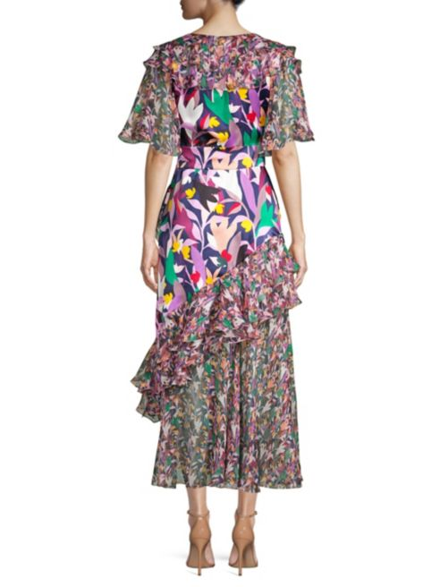 Prabal Gurung Modern Floral Printed Silk Charmeuse - Multicolor ...