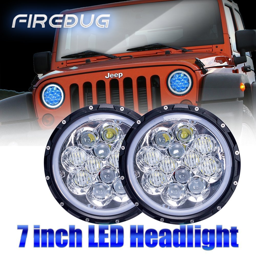 Firebug 7 inch LED Headlights with 5D Blue DRL Angel Eyes for 97-17 Wr –  Firebugmoto