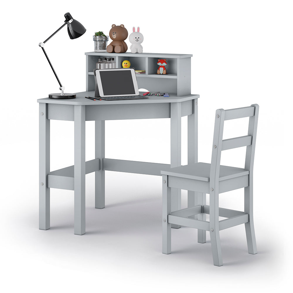 p'kolino kids corner desk and chair  grey