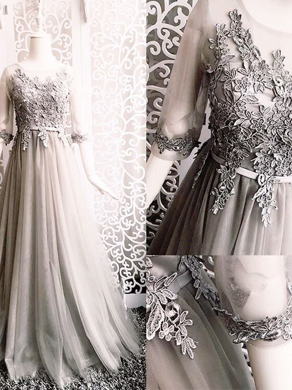 silver modest dress