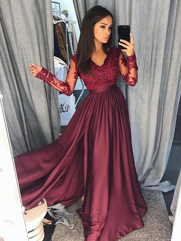 maroon modest dress
