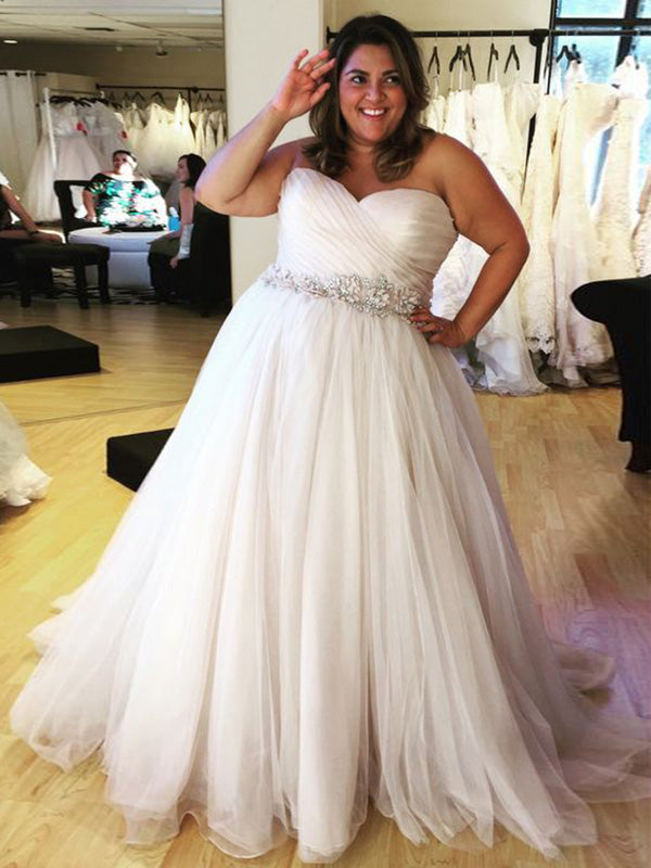 2018 Plus Size Wedding Dress Cheap Ivory Wedding Dress # VB2153 - www.strongerinc.org