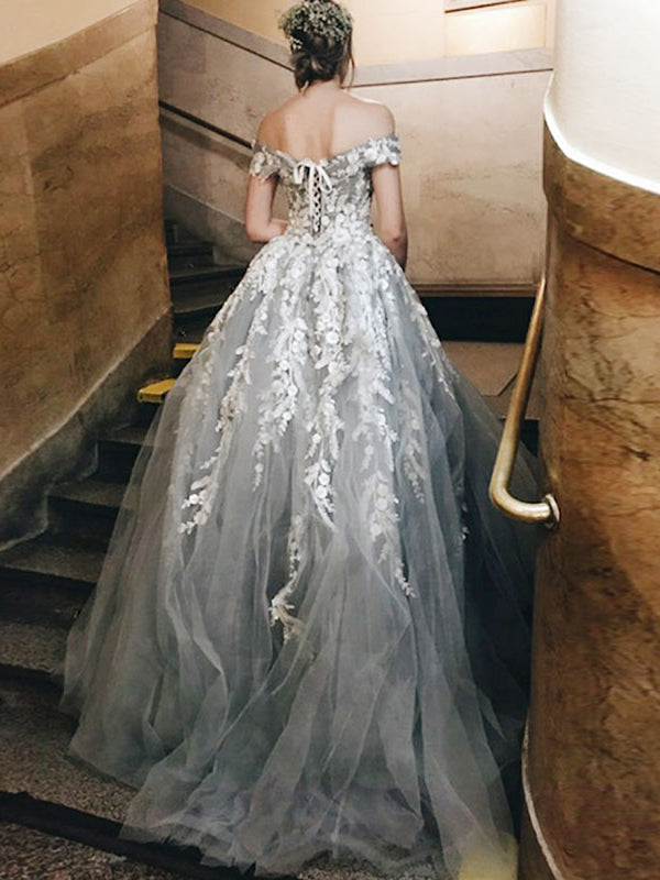 vintage silver wedding dress