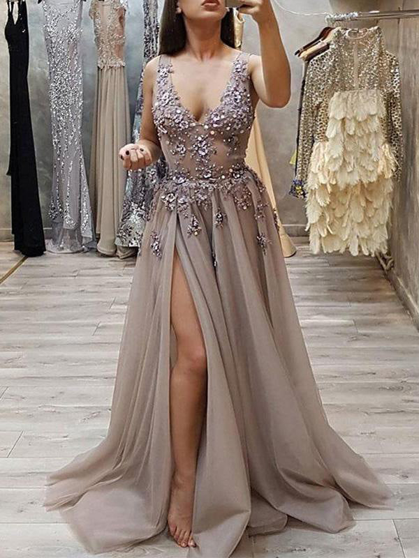 plus size tulle prom dress