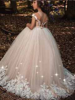 Ball Gown Lace Flower Girl Dresses Cheap Cute Flower Girl Dresses