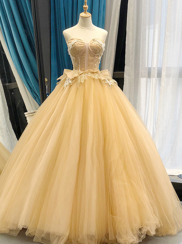 evening gown yellow