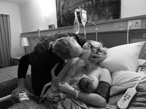 Kissing after the birth