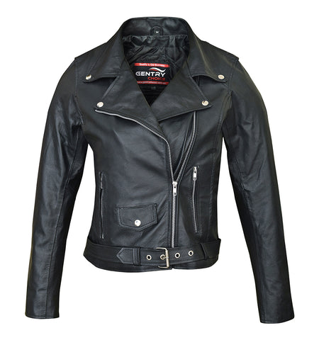 womens Leather Motorcycle Jacket