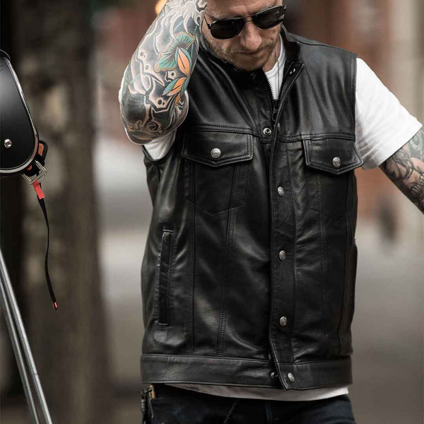 Leather Motorcycle vest