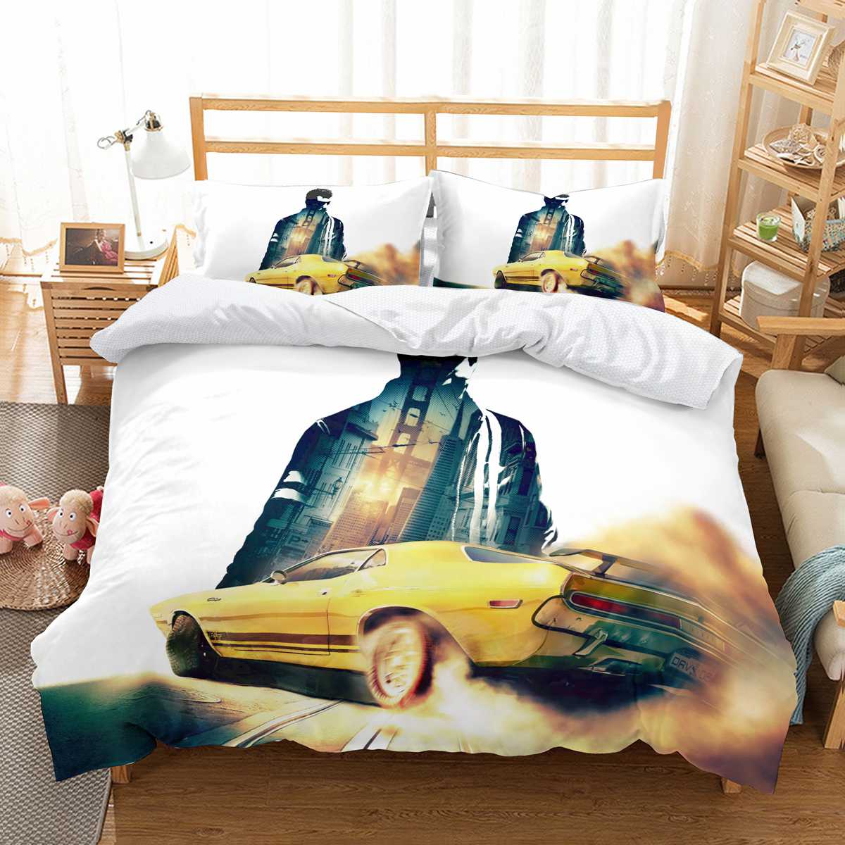 3d Customize Driver San Francisco Bedding Set Duvet Cover Set