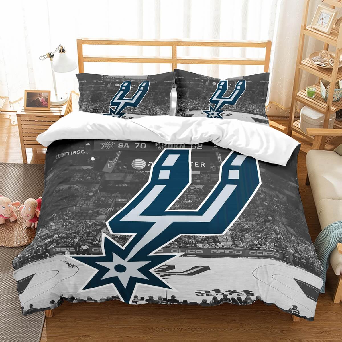 3d Customize San Antonio Spurs Bedding Set Duvet Cover Set Bedroom