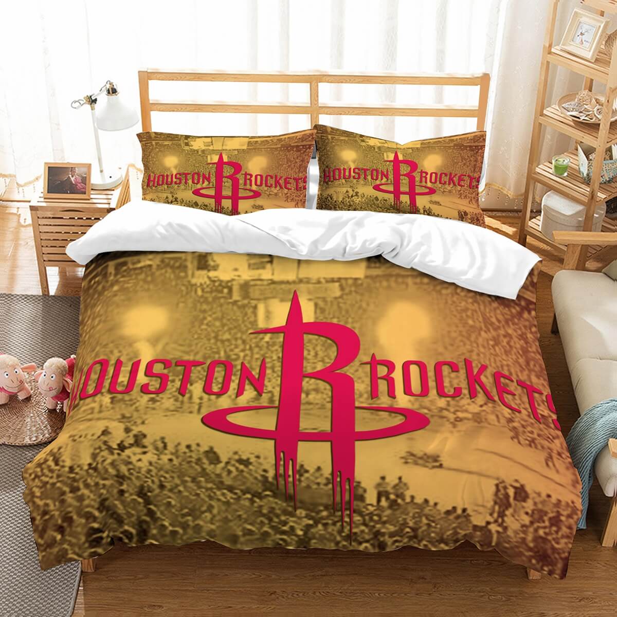 3d Customize Houston Rockets Bedding Set Duvet Cover Set Bedroom