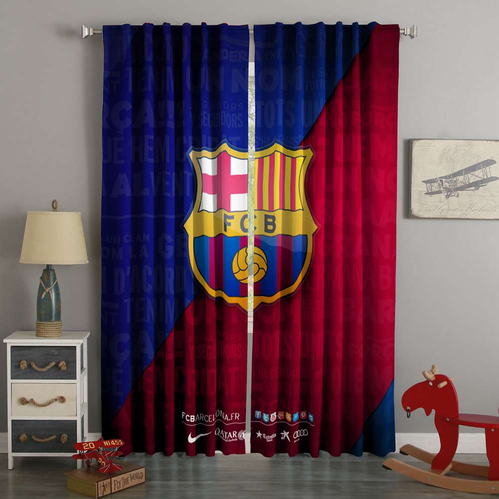 3d Printed Fc Barcelona Style Custom Living Room Curtains 3d Printed Fc Barcelona Style Custom Living Room Curtains