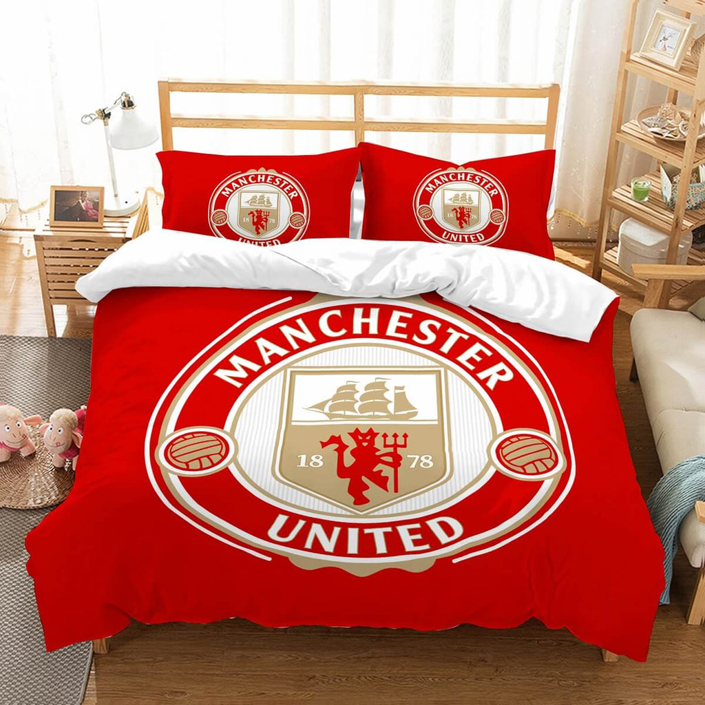 3d Customize Manchester United F C Bedding Set Duvet Cover Set