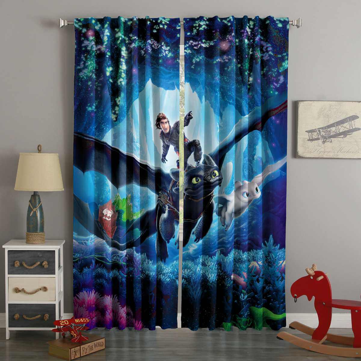 3d Printed How To Train Your Dragon Style Custom Living Room Curtains 3d Printed How To Train Your Dragon Style Custom Living Room Curtains